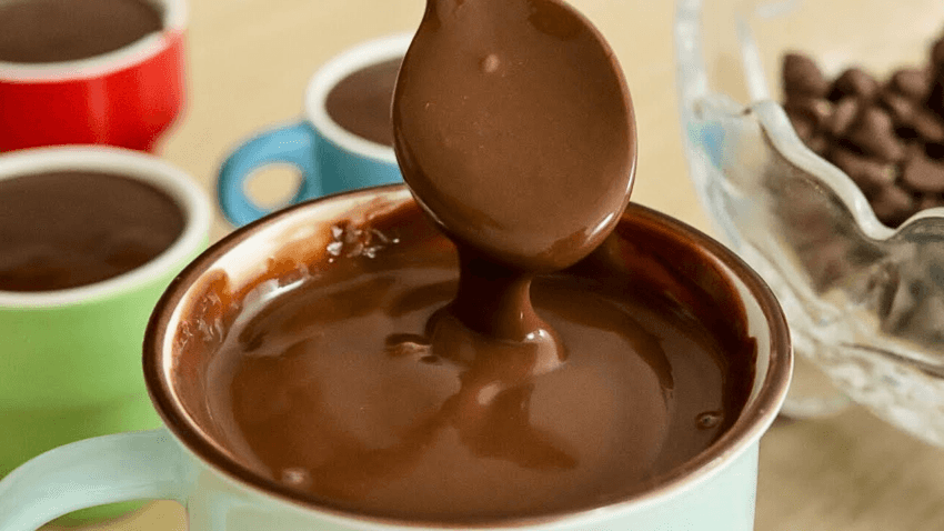 Receita de chocolate quente cremoso