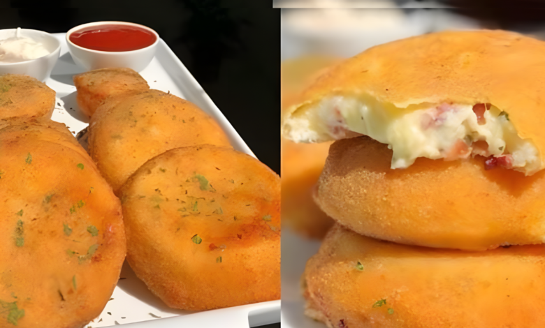 Cebola empanada com creme de queijo