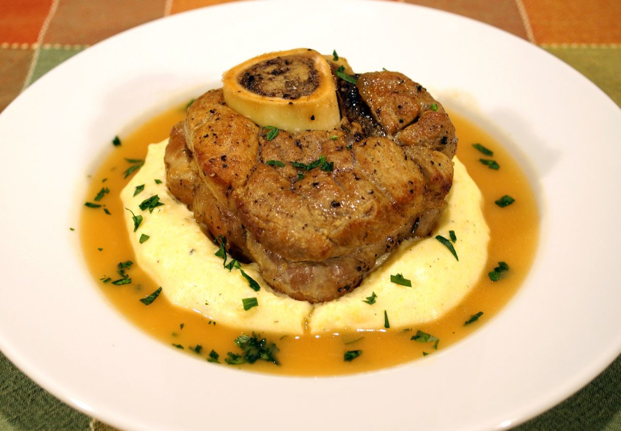 Ossobuco com purê de batata