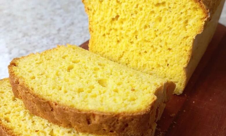 Pão de Fubá com Batata Doce sem Glúten e Sem Lactose