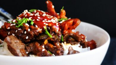 Bulgogi coreano, sabores asiáticos.