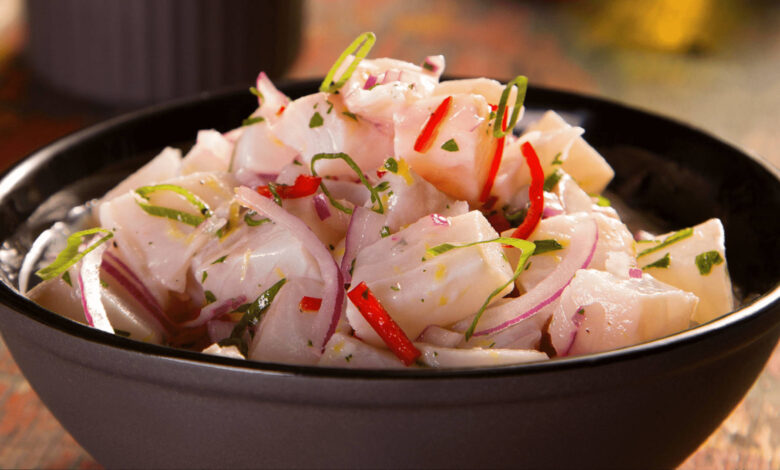 Ceviche de tilápia delicioso