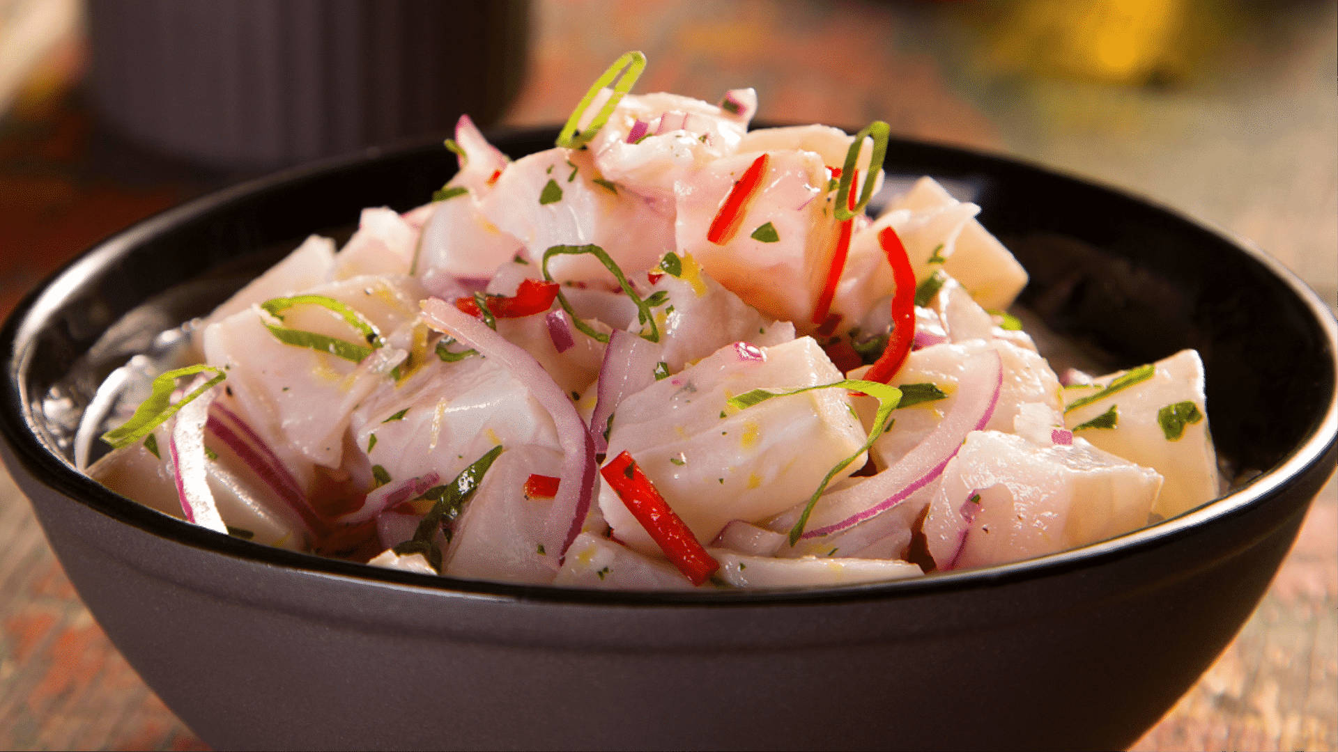 Ceviche de tilápia delicioso