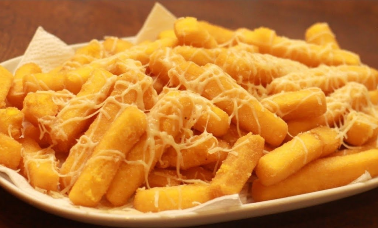 Polenta frita na airfryer crocante e sequinha