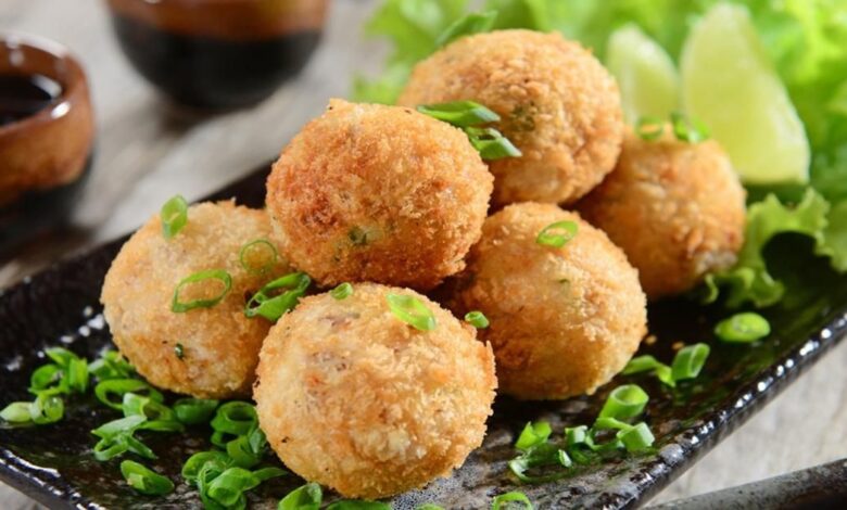 bolinho de peixe crocante e macio