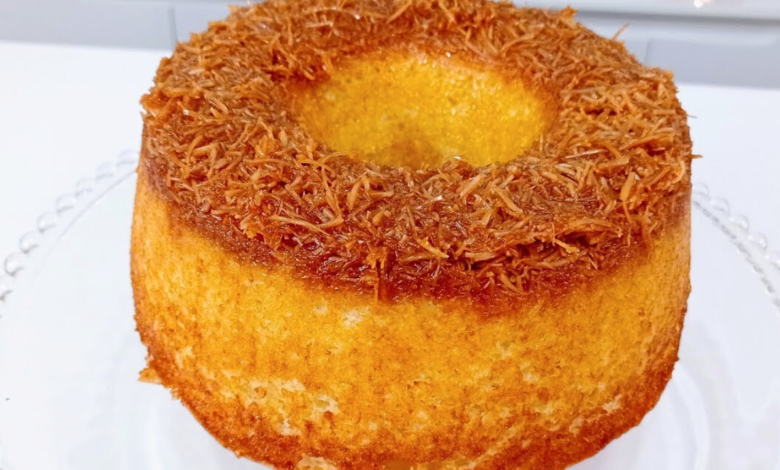 bolo de coco caramelizado super fácil e delicioso