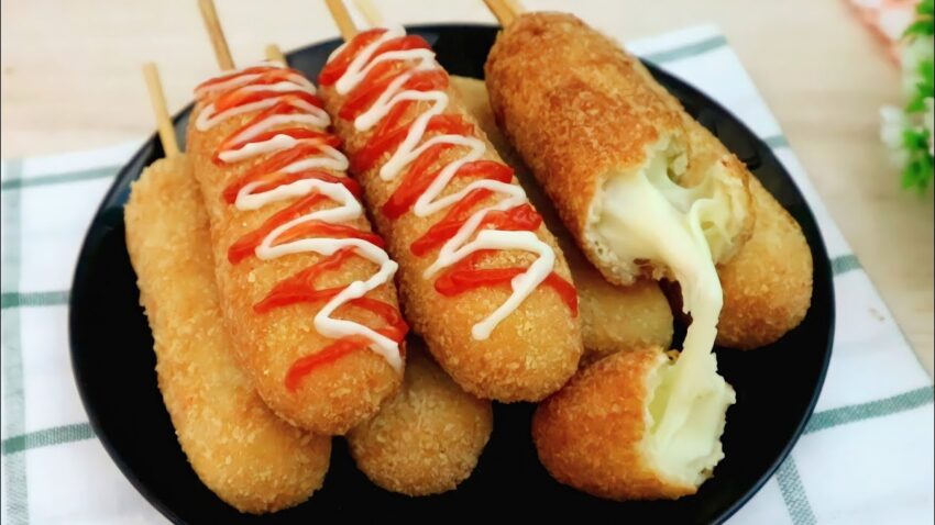 EU SÓ VOU QUERER DESSE JEITO HOTDOG COREANO, HOW TO MAKE CORN DOG KOREAN