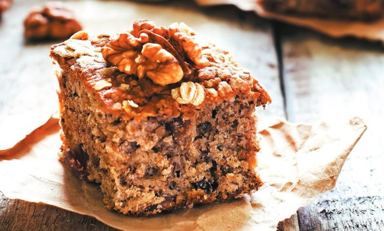 Bolo de Nozes, Mel e Aveia Saudável, nutritivo e delicioso