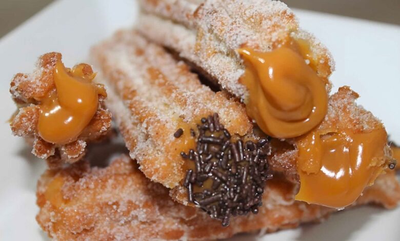 Churros recheado com Doce de leite igual ao da Feira