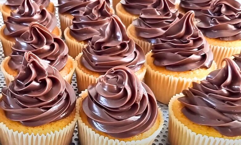 Cupcake de cenoura com Ganache de chocolate