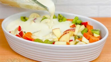 Salada de Frutas com Creme de Limão Toque cítrico que faz a diferença