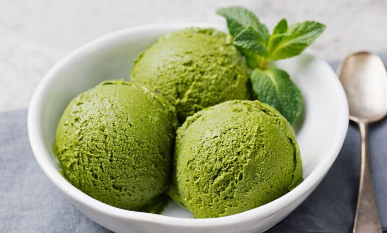 Sorvete de Matcha (chá verde)