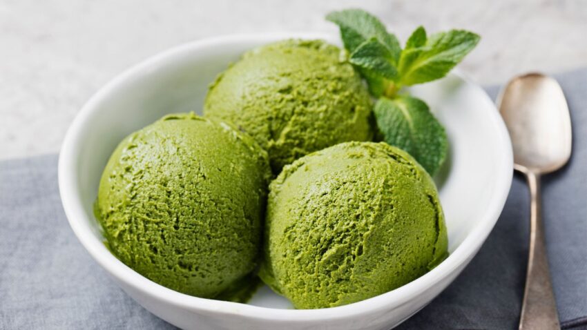 Sorvete de Matcha (chá verde)