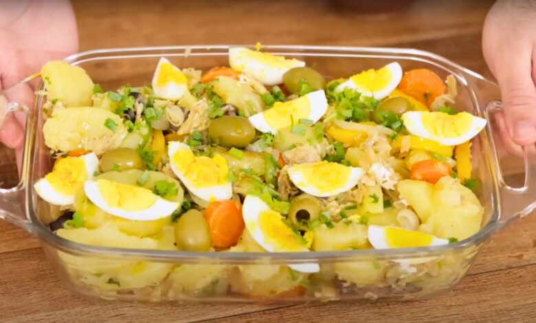 Salada de bacalhau com batata