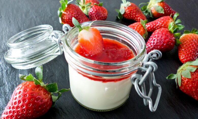 Panna Cotta de frutas vermelhas