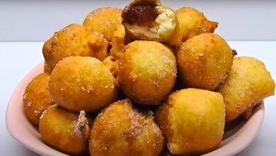 Bolinho de chuva com recheio de goiabada