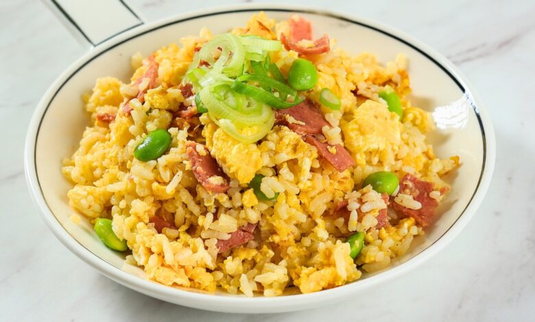 arroz de forno com calabresa