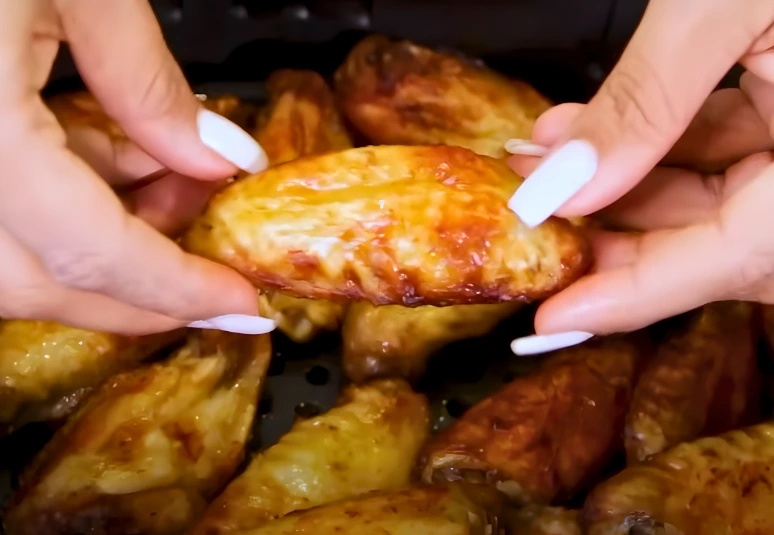 Tulipa de frango na mostarda feito na airfryer